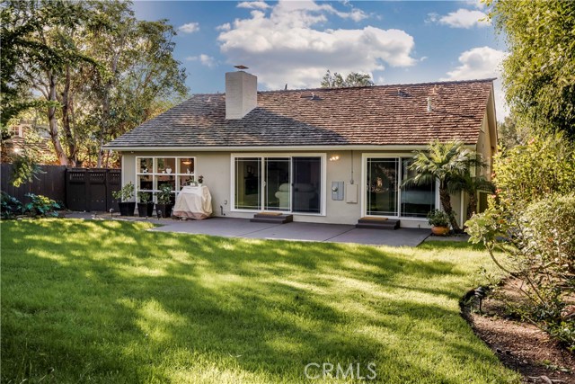 Beautiful grassy backyard