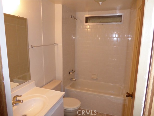 Main bathroom. New shower surround and new flooring.