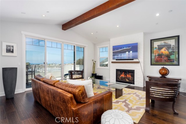 Living room leads to ocean view deck