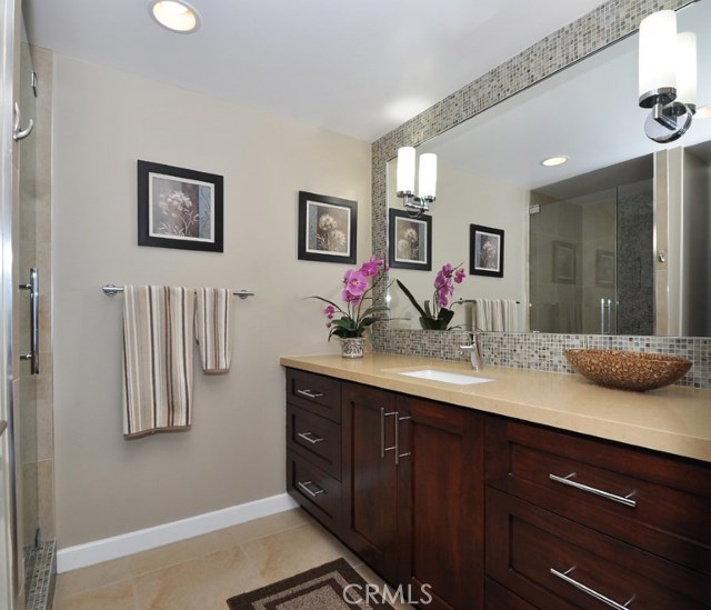 Upstairs Hall Bathroom with shower.