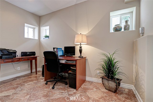 Lower level 4th bedroom - currently used as office with private entrance.