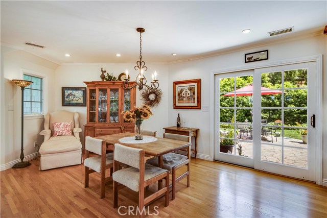 DINING ROOM WITH SLIDING DOOR TO BACK PATIO