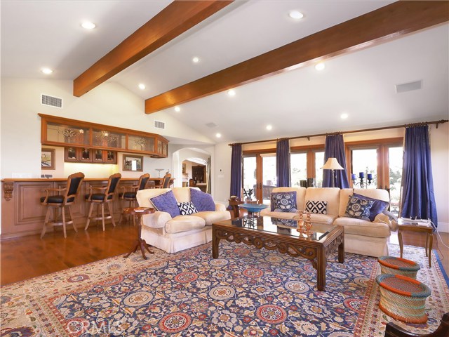 Family Room with wet bar