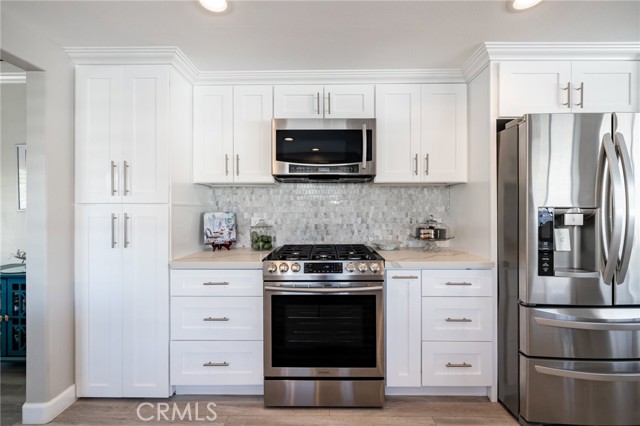 Newer stainless steel kitchen appliances