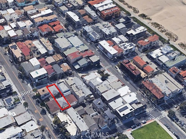Aerial view of both lots