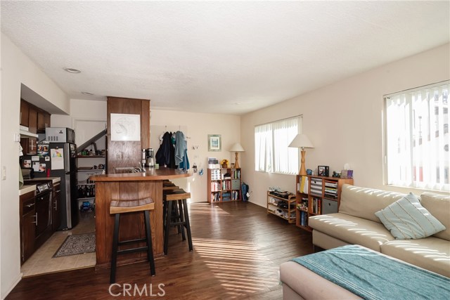 Kitchen in unit 217 has an open pantry.