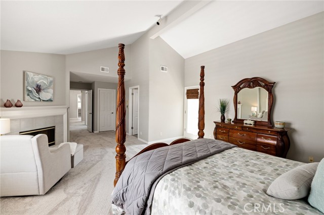  An oversized master suite with soaring ceilings