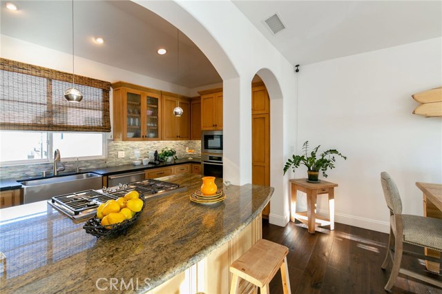 View to kitchen from living room