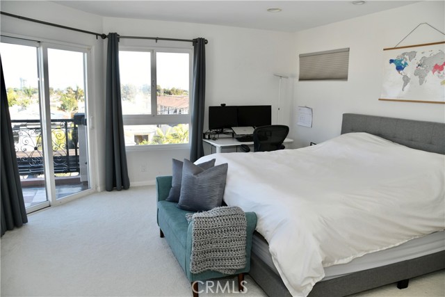 Upstairs Master Bedroom with view of the City