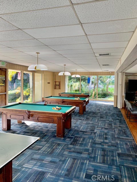 Some of the community's clubhouse amenities.  There is also a full kitchen.