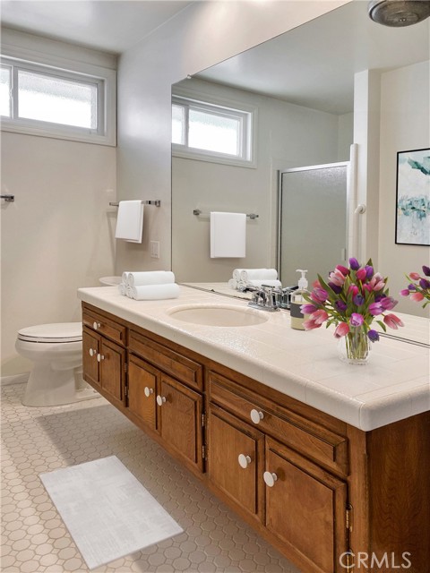 Virtually Staged Master Bathroom