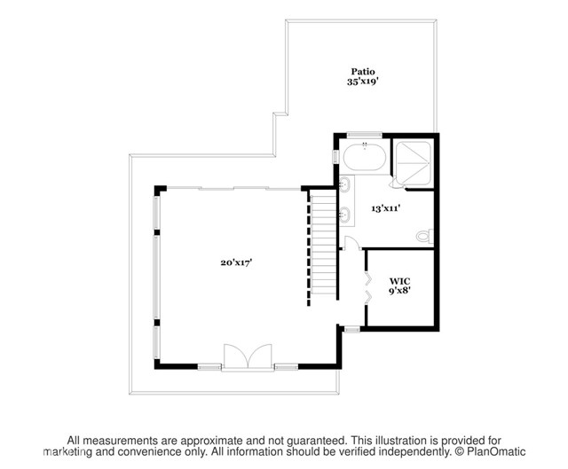 Upper level floor plan