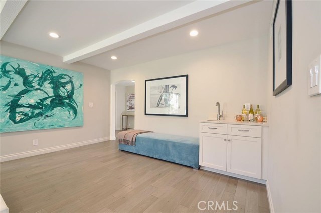 Sink in Family Room for a Wet Bar