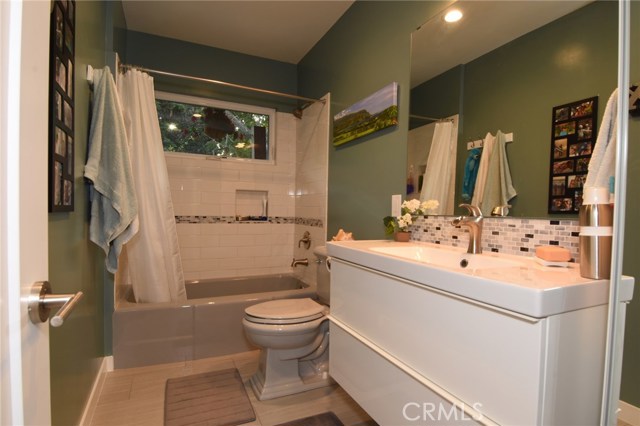 Beautiful bathroom off bedroom #2 by entry.