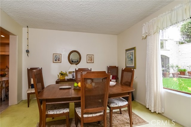 Dining area overlooking the garden