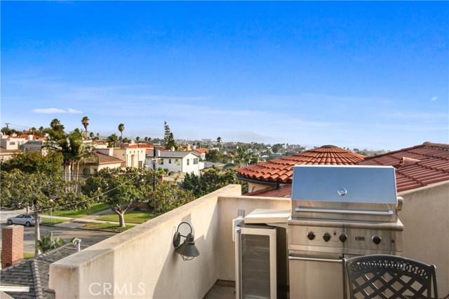 Ocean views from roof top deck beyond the fog...
