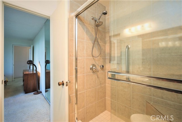 The Master Bathroom Shower is Large with Easy Access.