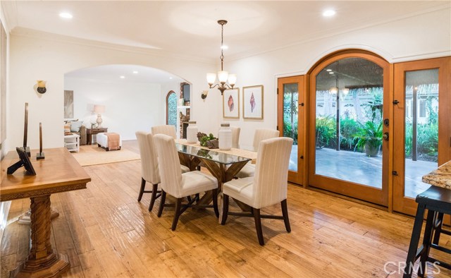 Formal dining space outside the kitchen