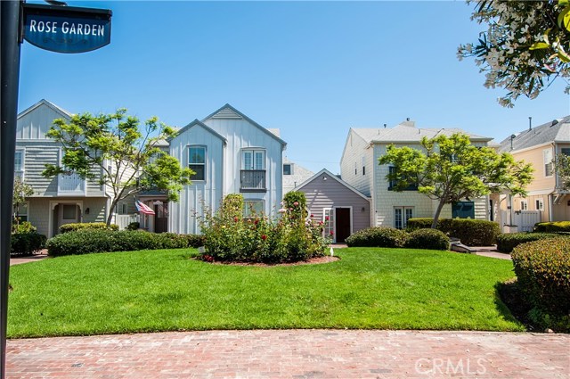 Rose garden in shared green space