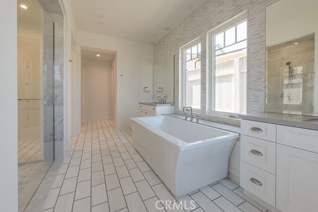 Downstairs master suite bathroom.