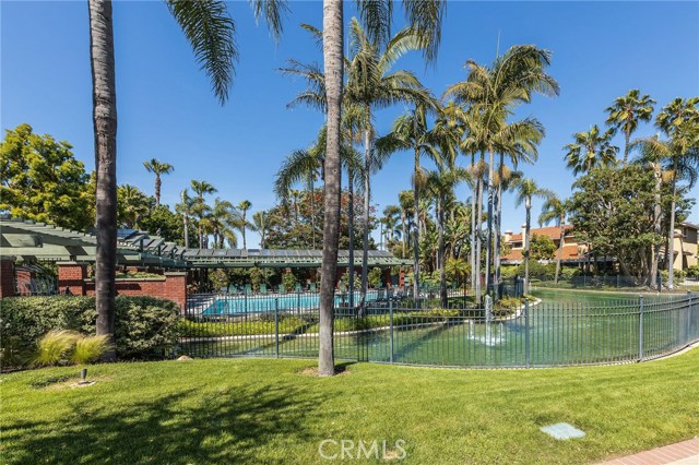 Community pool and fountain