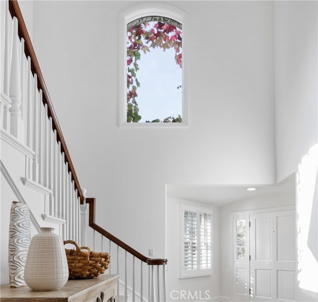 Window in Entry Hall Fills the Space with Natural Light