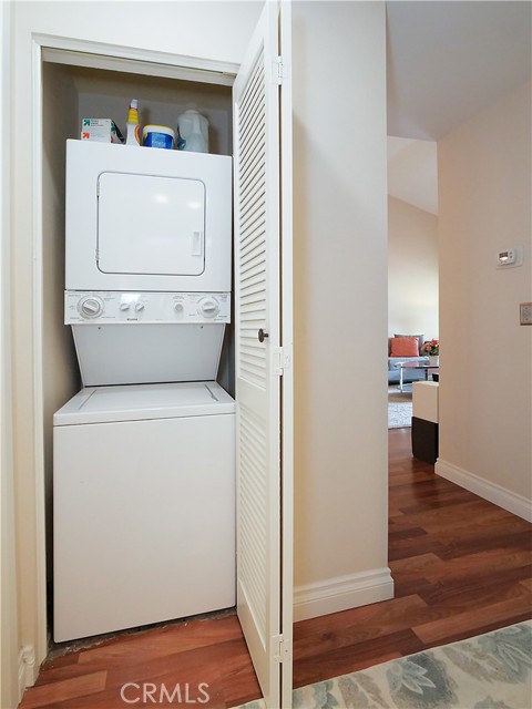 Washer and dryer in the unit.