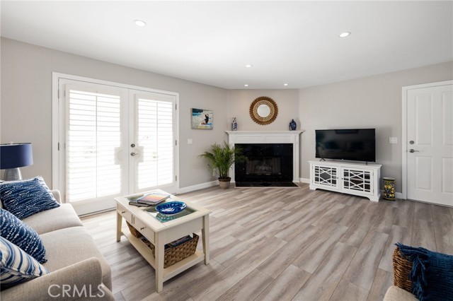 Family room with cozy fireplace