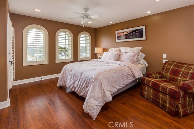 Master suite with walk-in closet, bathroom, terrace, and views!