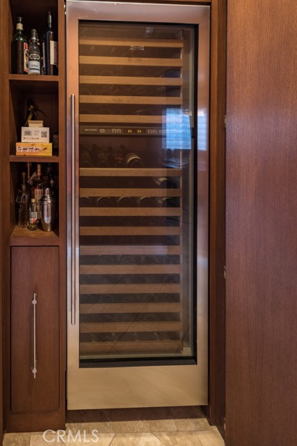 Built in Sub Zero wine refrigerator.