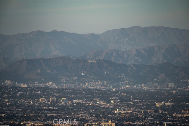 Close up of the Hollywood Sign.