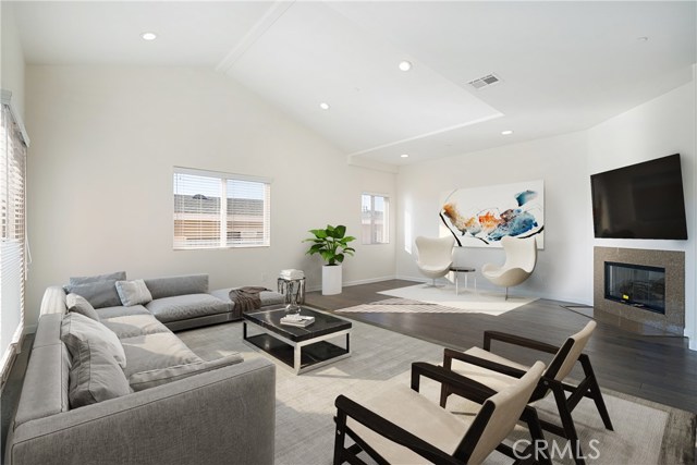 Virtually staged living room