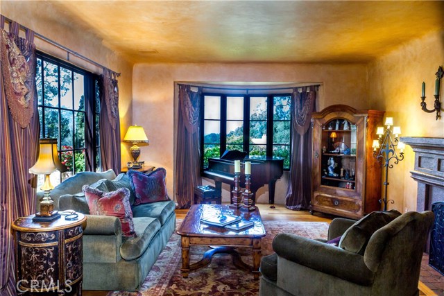 Living Room With Fireplace View