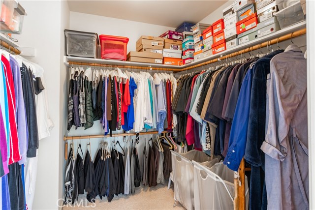 Large master walk-in closet makes it easy to organize all of your clothing.