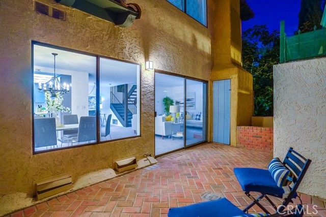 Back to the condos private patio