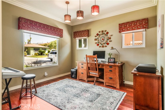 Formal Dining Room Currently Being Used as a Home Office.