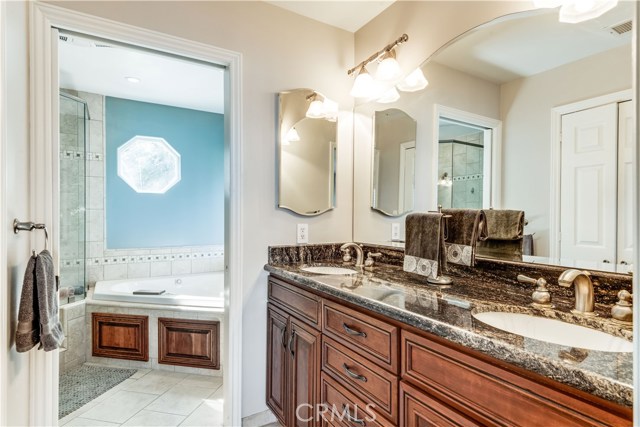 Remodeled Master Bath with Dual Sinks