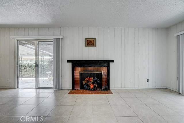 The fireplace is a nice focal area for the living room.