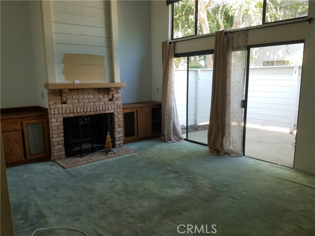 Living room looking out to patio