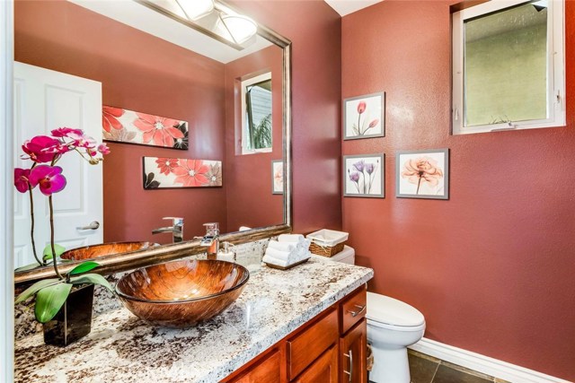 Upstairs bathroom off of living area