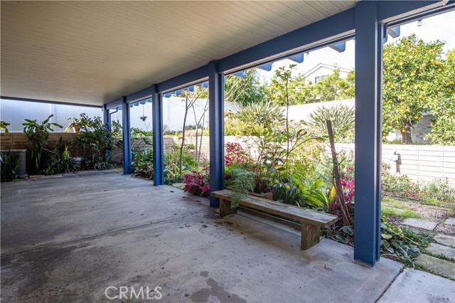 Backyard covered patio