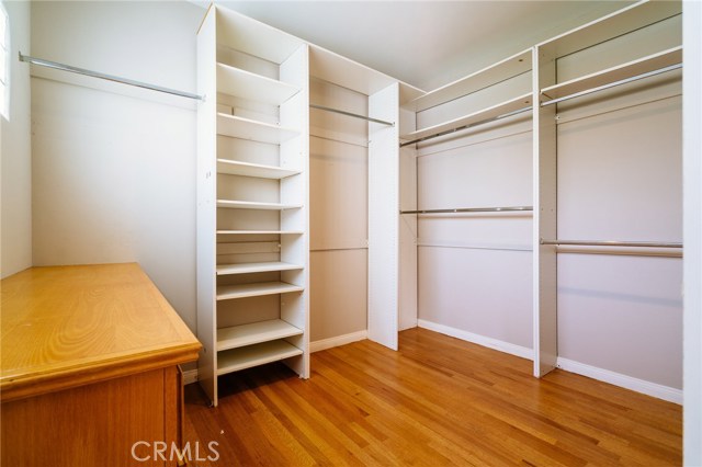 Walk-in master bedroom closet