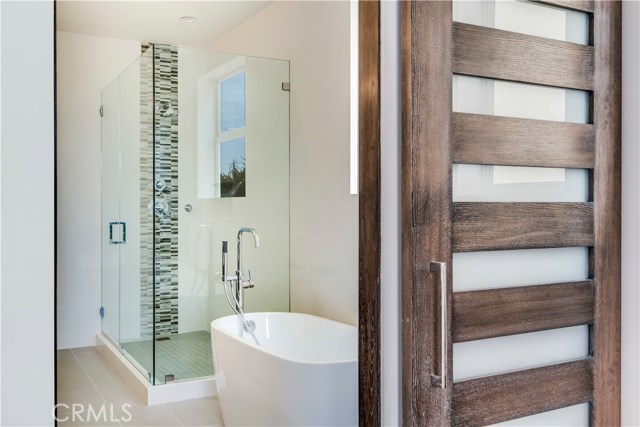 Sharp Barn Doors leading to Master Bath