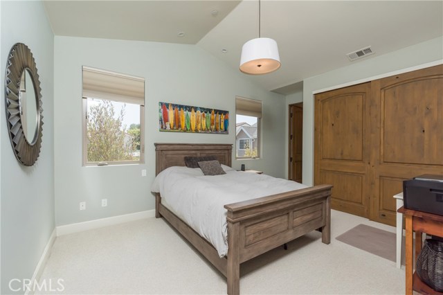 Bedroom #2 is also has tall ceilings, Berber carpeting, lots of closet space, and an attached bathroom, too!
