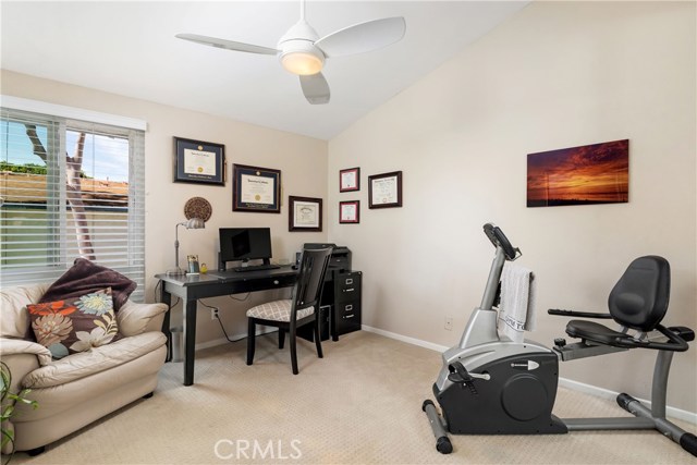 2nd bedroom. Currently used as office and workout area. Multi-purpose room.