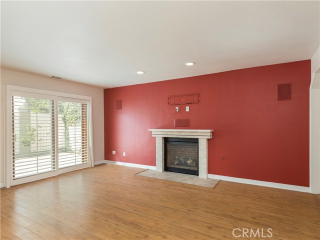 Living room with fireplace