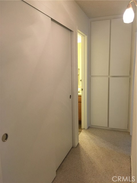 Hallway to Bedroom with Wardrobe & Linen Closets