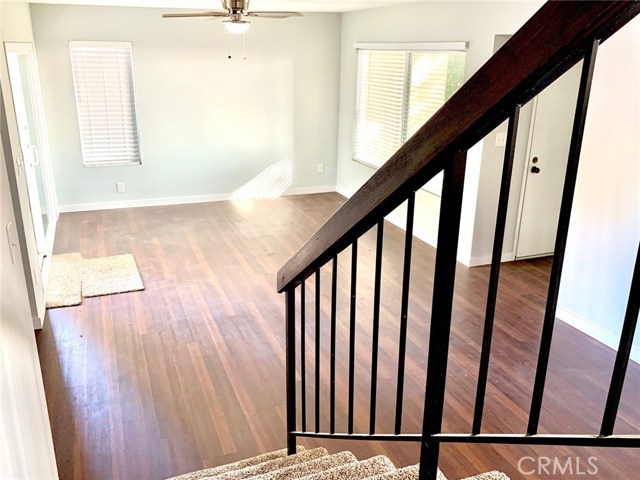 Living room from staircase.