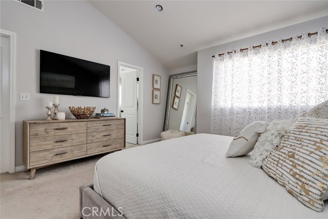 Peaceful master bedroom retreat with separate his/her closets and ensuite bathroom.