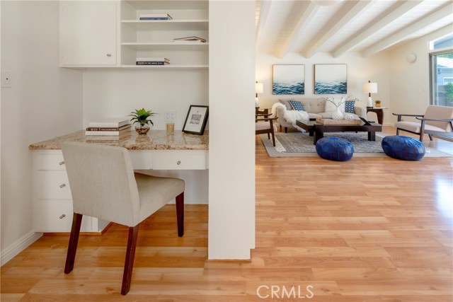 Desk area off of kitchen